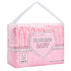 Littleforbig Printed Adult Brief Diapers 10 Pieces - Blushing Baby Pale Pink (Medium 28-38)