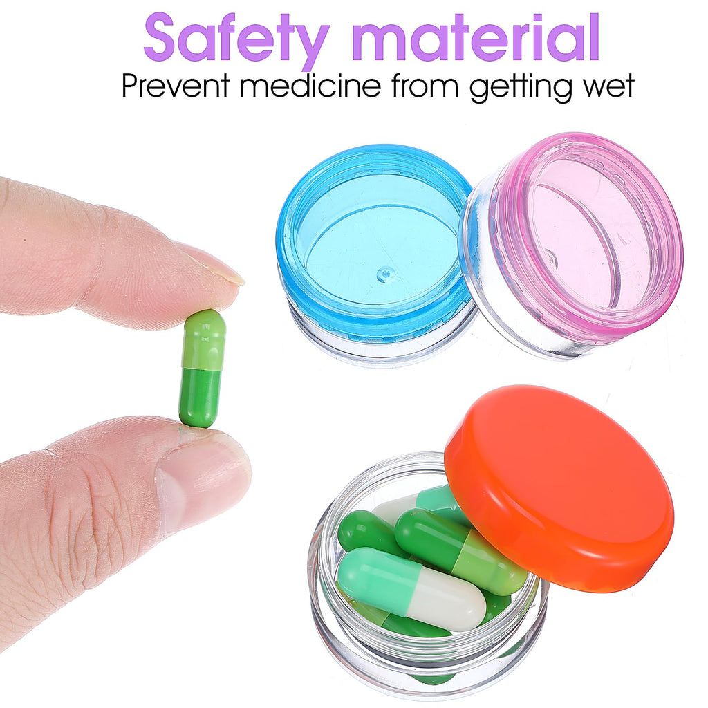 Dimeho 10 Pcs Small Pill Organizer Box Mini Pill Organizer Travel Pill Case Holder Portable Daily Pill Container BPA Free Pills