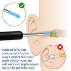 Ear Wax Removal Replacement Tips for Ear Camera 60pcs Ear Cleaner Tips Ear Spoon Tips Silicone Soft Cleaning Reuse Cap for Wet D