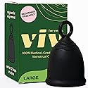 Viv for Your V Menstrual Cup | Large | Safe, Comfortable, Alternative to Tampons and Pads | Ring for Easy Removal | Medical-Grad