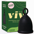 Viv for Your V Menstrual Cup | Large | Safe, Comfortable, Alternative to Tampons and Pads | Ring for Easy Removal | Medical-Grad