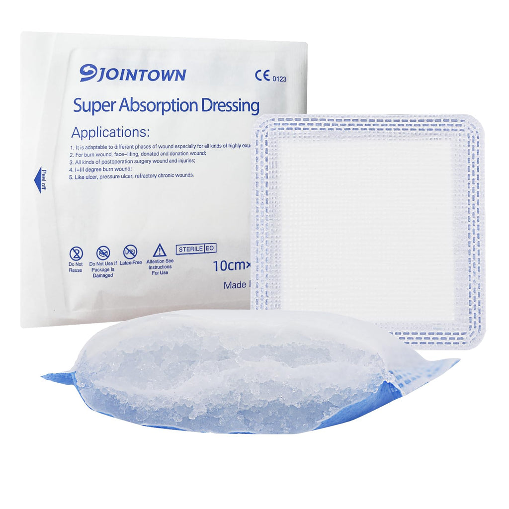 Jointown Super Absorption Dressing Bandages, 4x4,10 PCS