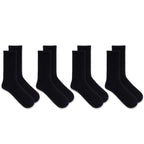 Dr. Scholl's Women's Guaranteed Comfort Diabetic and Circulatory crew 4 Pack Socks,Black, 4-10