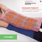 Calming Heat Massaging Weighted Heating Pad by Sharper Image- Electric Heating Pad with Massaging Vibrations, Auto-Off,12 Settin