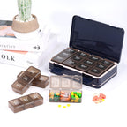 Rinten Pill Organizer 3 Times a Day, Weekly Pill Box Medicine Organizer Box, Travel Double Side 7 Day Pill Case with Backup One