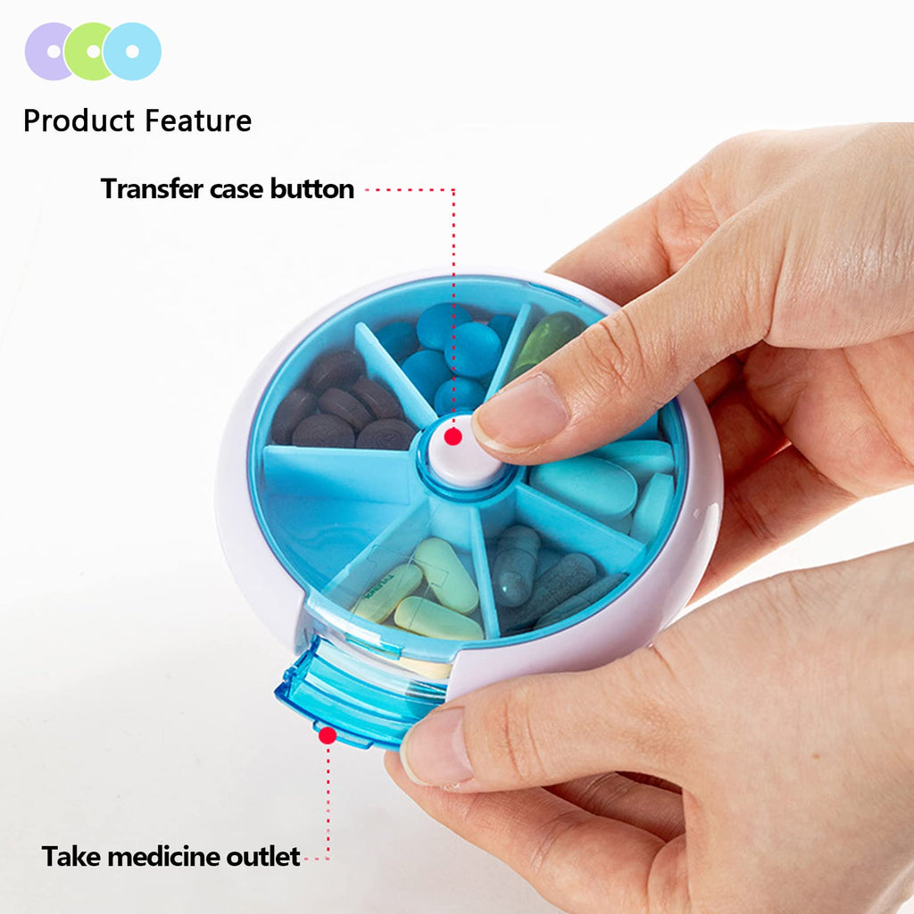 3PCS Pill Organizer Travel Pill case for Purse Portable Medicine case Small Weeks Pill Box for Vitamins/Fish Oil/Pills/Supplemen