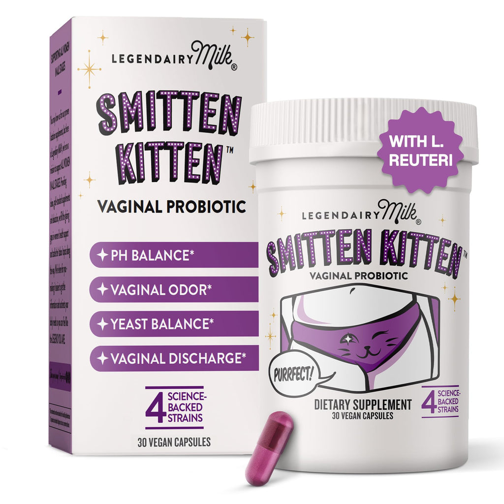Legendairy Milk Smitten Kitten - Vaginal Probiotics for Women - Clinically-Studied Probiotics Lactobacillus Reuteri for Womens 