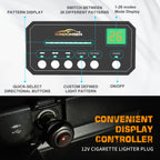 XRIDONSEN Emergency Dash Strobe Lights Safety Flashing Warning Hazard Interior FrontRear Windshield Deck Split Lights wSuction c