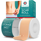 Medi Grade Silicone Scar Sheets, 80 Inches Long - Reusable Tape for C-Section, Keloid, Burn, Acne and Surgical Scars - Silicone 