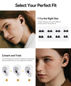 Ear Plugs for Sleeping Noise Cancelling, 45dB Ear Plugs for Noise Reduction Silicone Earplugs for Concert, Snoring, Focus, Work,