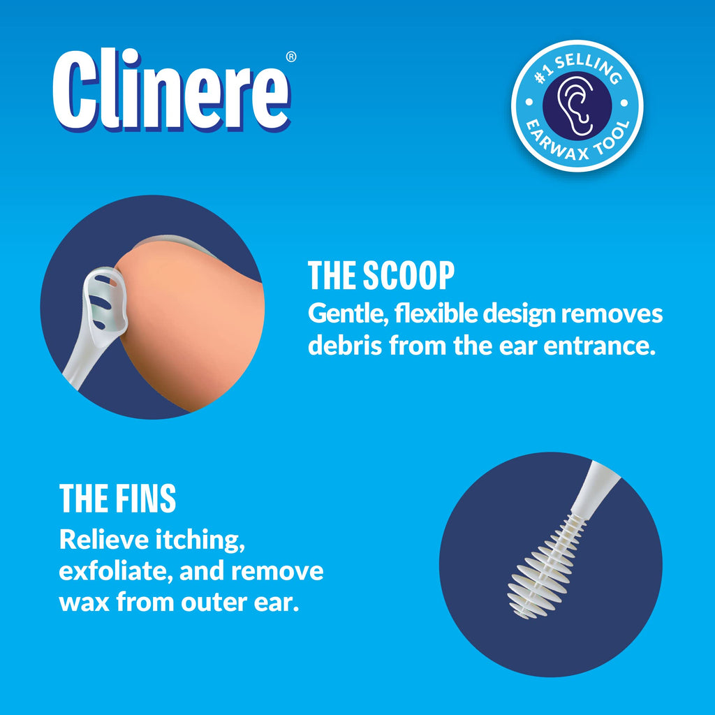 Clinere Ear Cleaners, 10 Count, (Pack of 3) Earwax Remover Tool Safely and Gently Cleaning Ear Canal at Home, Ear Wax Cleaner To