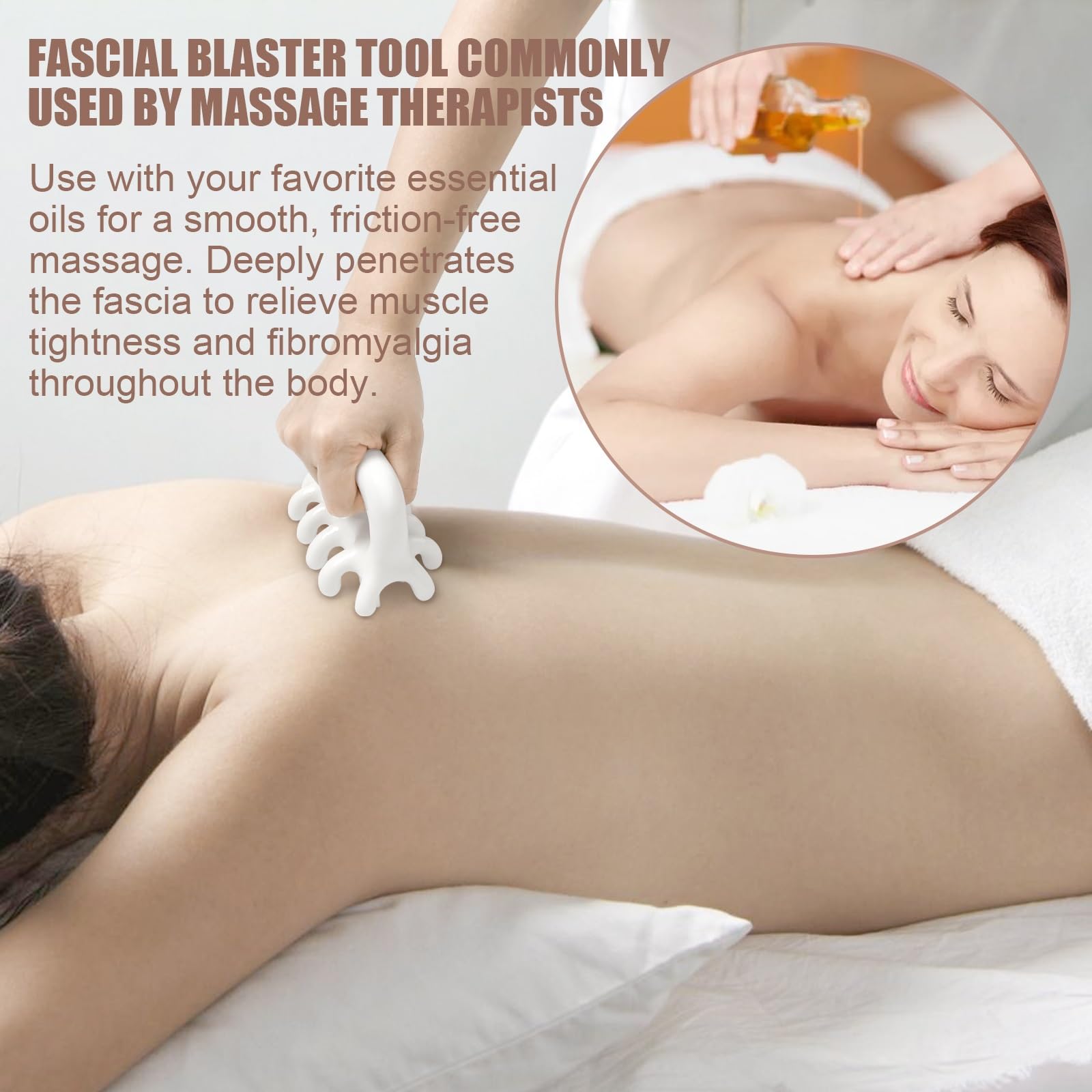 Vemoky Fascia Massage Tool Trigger Point Massage Tools Anti Blaster for Cellulite Massager Tool Reaching Deep Myofascial Tissue