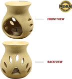 KC Kullicraft Black Ceramic Aroma Diffuser Oil Burner Clay Lamp Wax Warmer Tea Light Holder for Home Dcor (Free 1 Candle Tea Lig