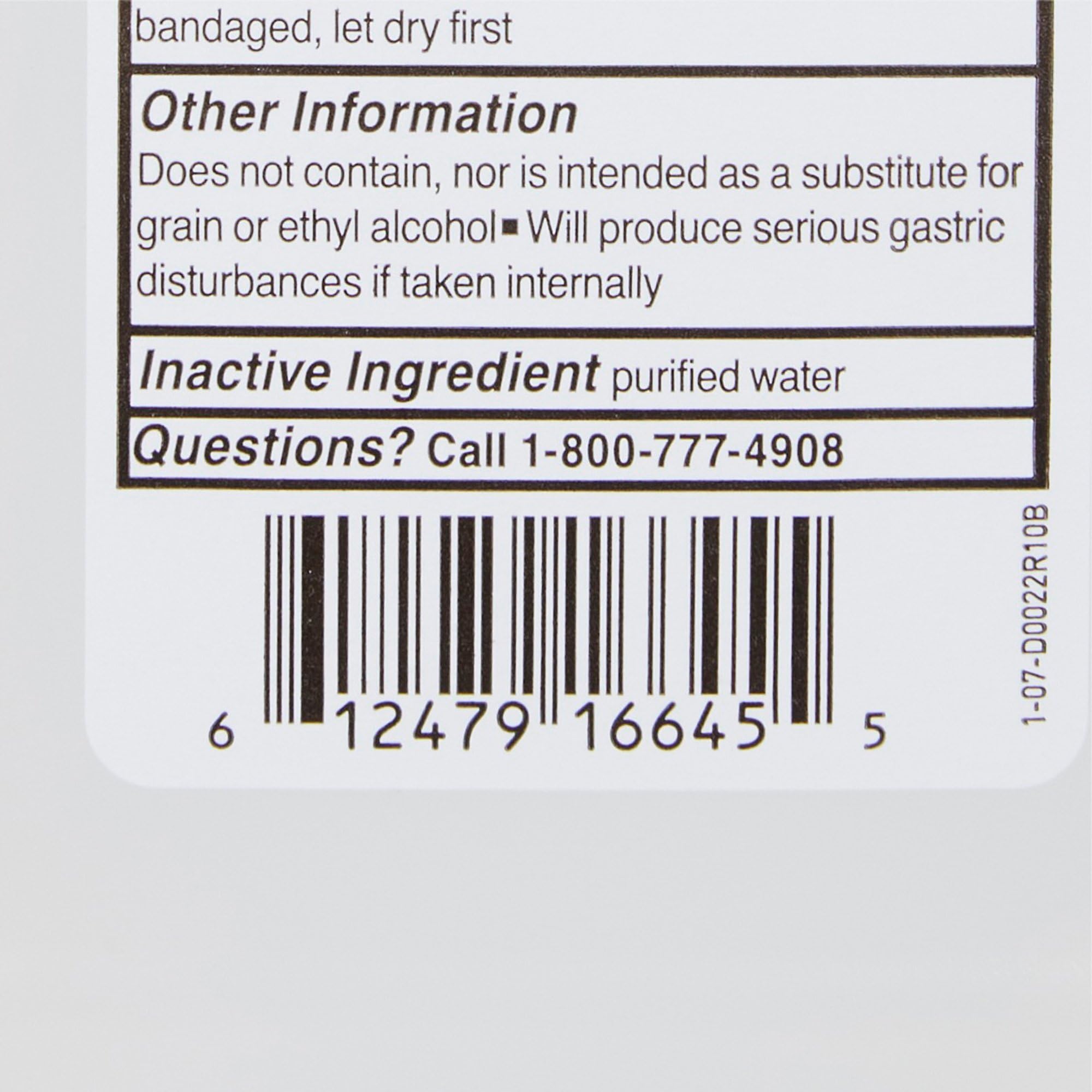 McKesson Isopropyl Rubbing Alcohol 70% [4 Count] USP First Aid Antiseptic, 16 oz