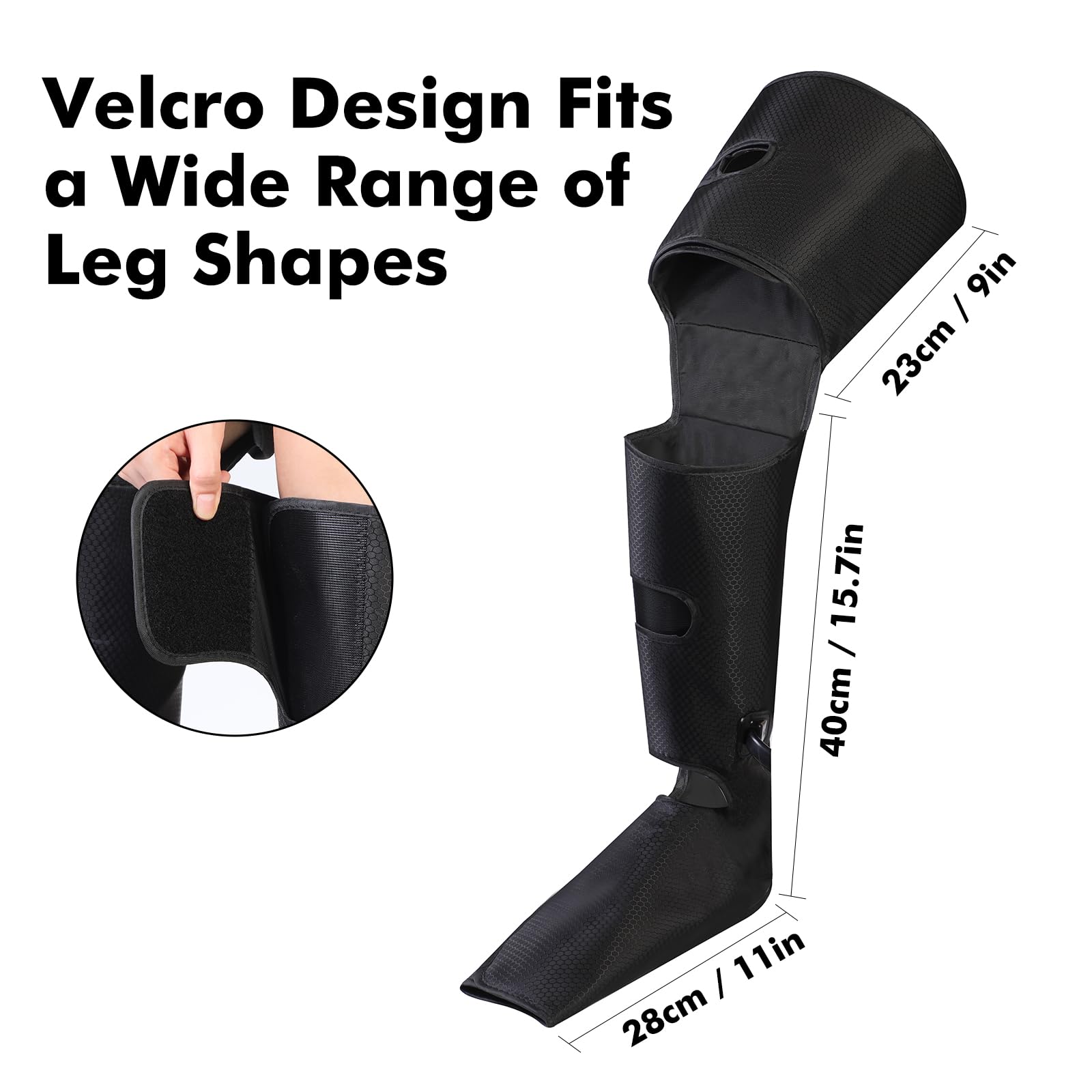 LINGTENG Leg Air Compression Massager for Foot Heat, Air Compression Calf Massage and Thigh Massage, Handheld Controller 3 Inten