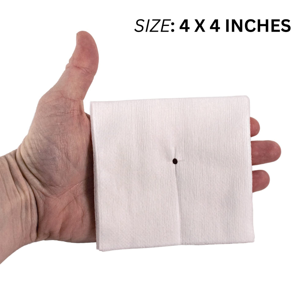 Split Drain Sponge Gauze 4x4 Sterile 6 Ply Pads [Pack of 100] Absorbent Precut 4X4 Non-Woven Slit Bandage for I.V. Tracheostomy