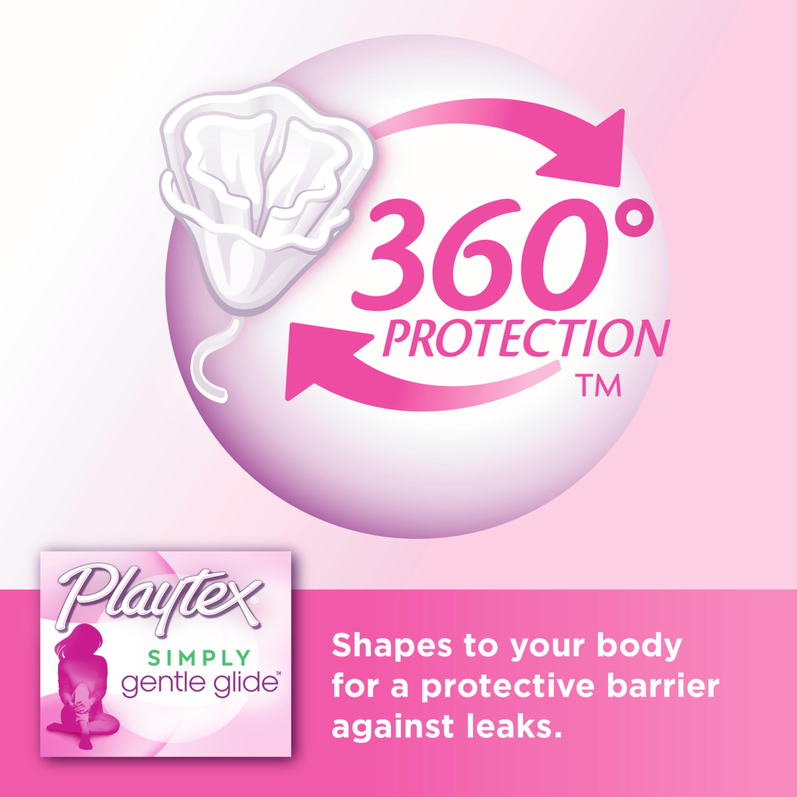 Playtex Simply Gentle Glide Unscented Tampons, Super Absorbency, 36 Count (Pack of 1) (Packaging May Vary)