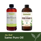Banyan Botanicals Sesame Oil - Organic & Refined Sesame Oil for Skin, Body, Hair & More - Multiple Sizes - 16 oz - Non GMO Susta