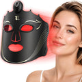 UYNUY Red Light Therapy Mask with 7 Modes, Cordless LED Face Mask Light Therapy with 850nm Infrared, 660nm Red Light, Portable D