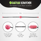 Cactus Scratcher Mini Back Scratcher for Itching Relief, 2-Sides with Aggressive & Soft Spikes, Long Handheld Scratchers for Men