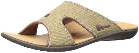 Spenco Men's Kholo Slide Sandal, Straw/Java/Cork, 7 M