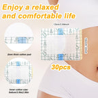 30pcs Castor Oil Pack Wrap, Self Adhesive Portable Castor Oil Belly Button Patch Anti Leakage Absorbent Cotton Perfect Gift for