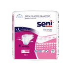 Seni Super Quatro Adult Incontinence Brief L Heavy Absorbency Breathable/Overnight, S-LA09-BQ1, Severe, 36 Ct