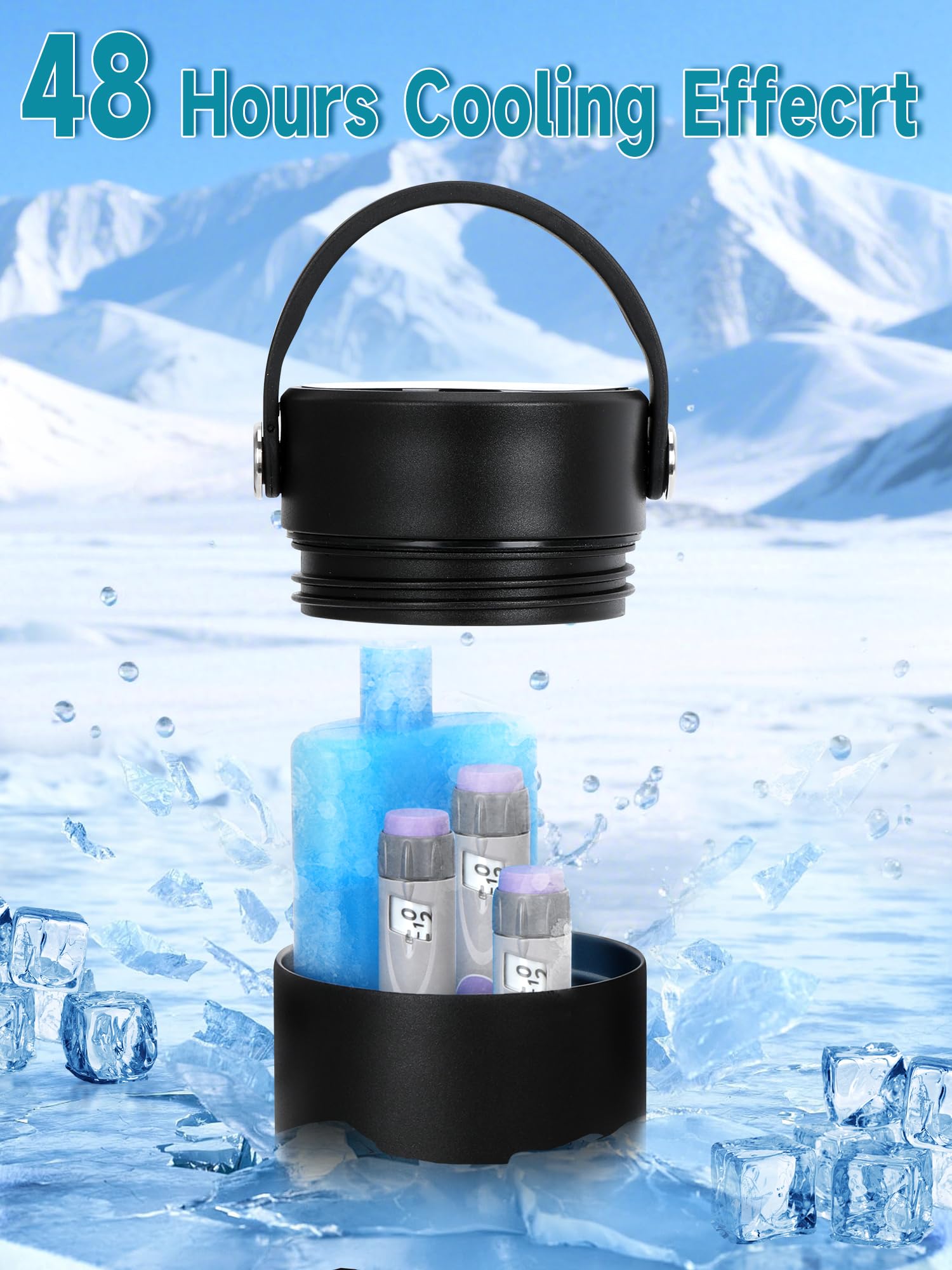 YOUSHARES Insulin Cooler Travel Case - 48H Verified Cooling with Temperature Display, TSA Approved Diabetic Medication Pen Vials