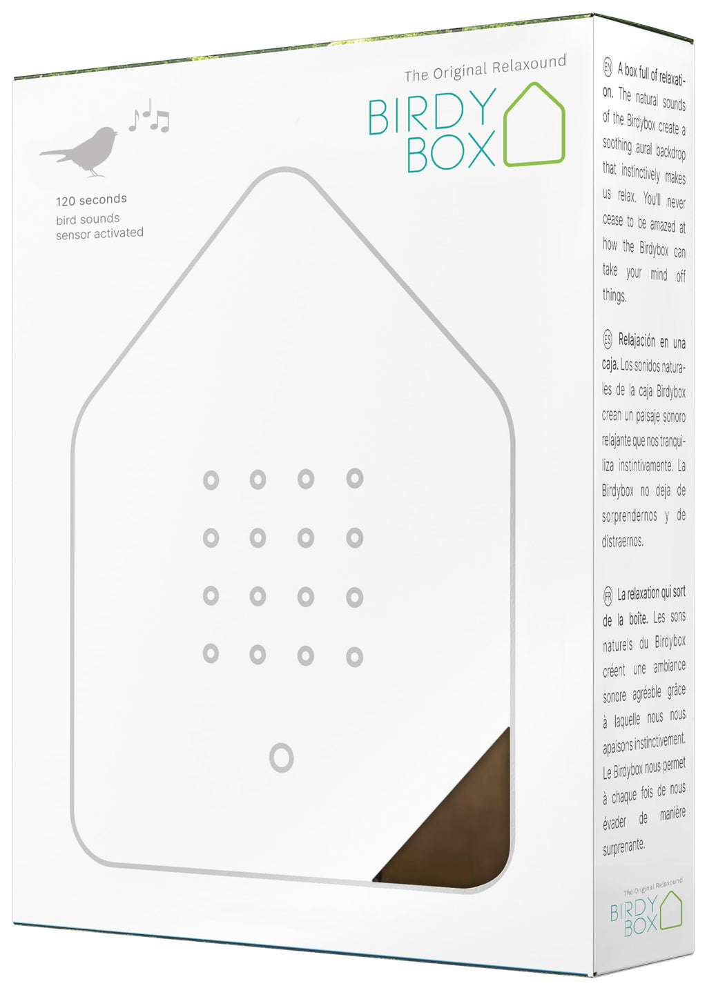 RELAXOUND Original Birdybox Sunbeam - Modern Nature Sound Box - Relaxing Cheerful Bird Concert - Motion Sensor with Sound - Rela