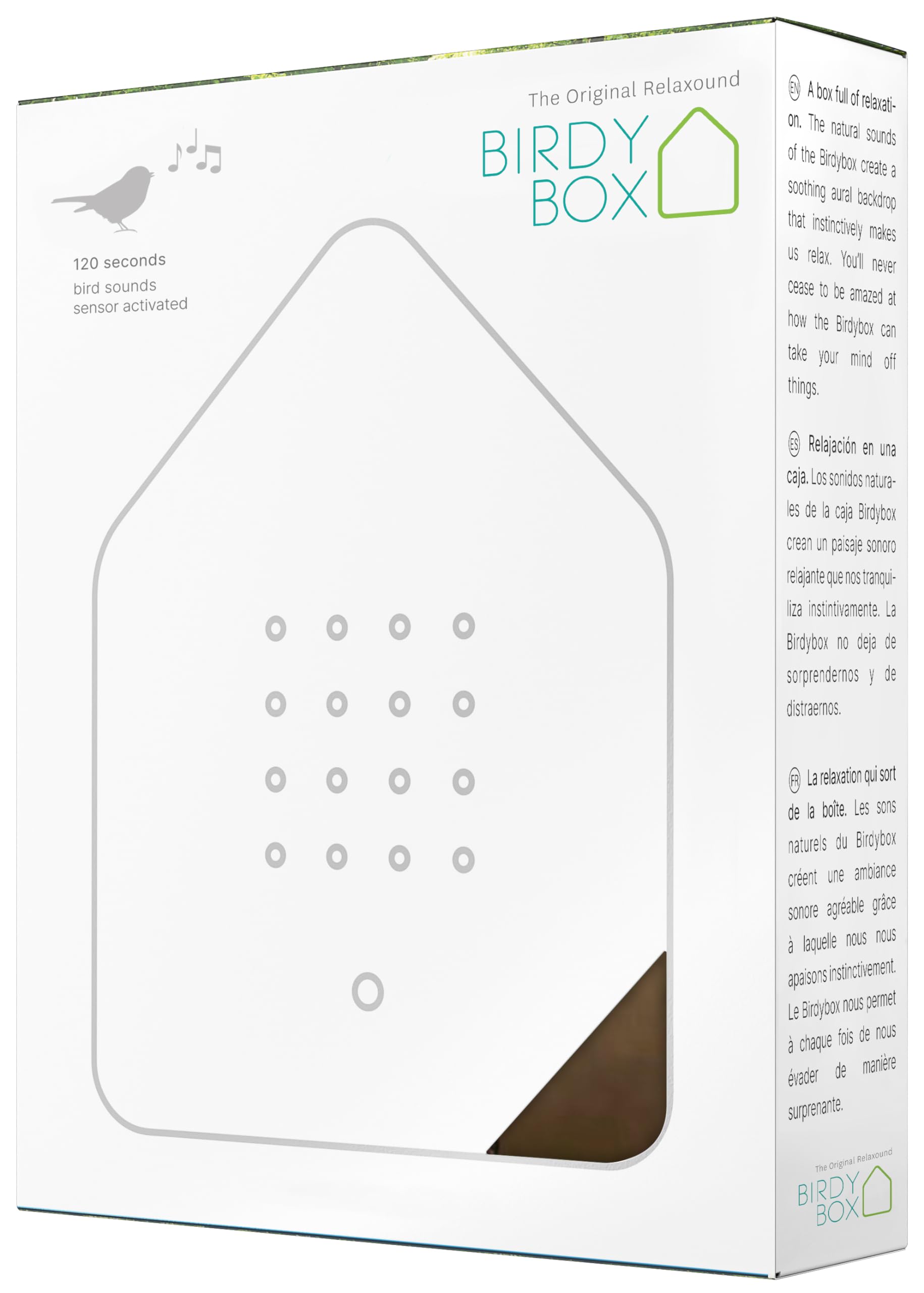 RELAXOUND Original Birdybox Sunbeam - Modern Nature Sound Box - Relaxing Cheerful Bird Concert - Motion Sensor with Sound - Rela