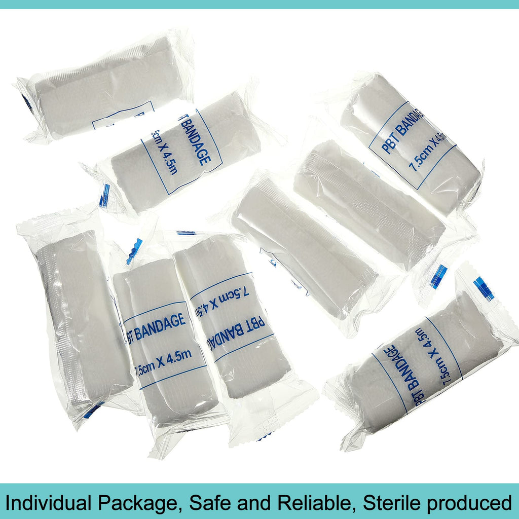 Treela 100 Rolls Gauze Bandage, 3 in x 5 Yards, Elastic Bandages Individual Packaging Sterile Non Latex First Aid Pads Medical B