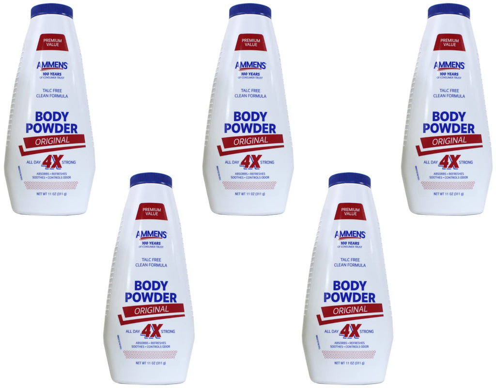 Ammens Powder Original - 11 oz, Pack of 5