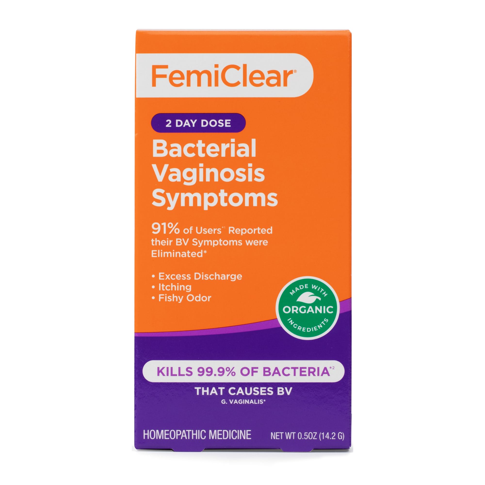 FemiClear (BV Symptoms - Vaginal Ointment for Fishy Odor, Excess Discharge, Itching & Discomfort Due to Bacterial Vaginosis, All