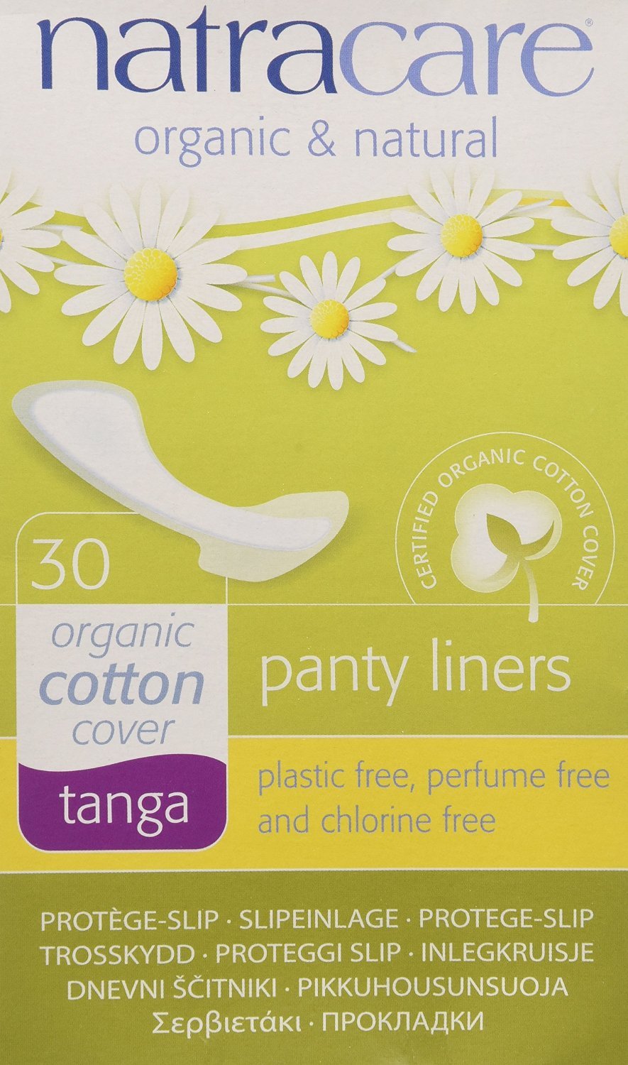 Natracare Thong Panty Liners 12 Pack, 360 Liners Total