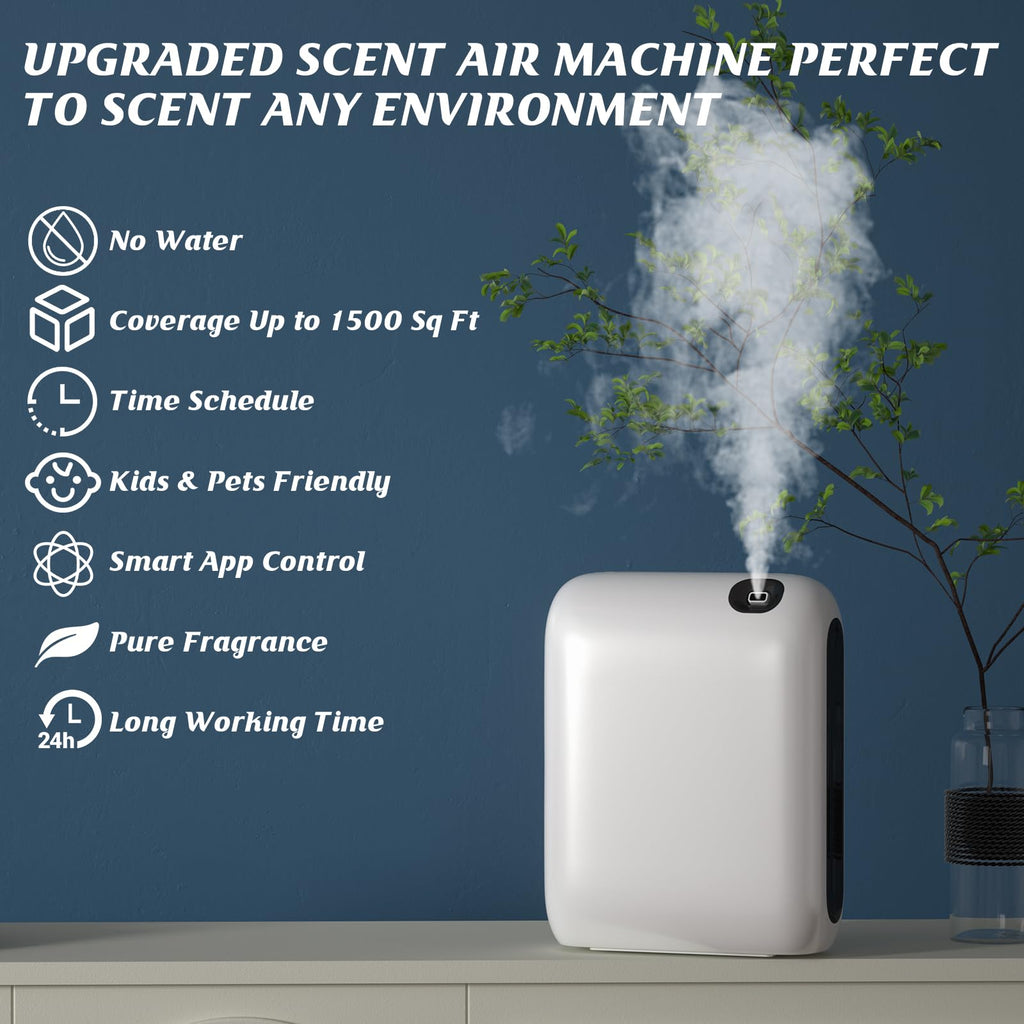 Barthelemy Scent Air Machine for Home, 1500 Sq. Ft Coverage Waterless Essential Oil Diffuser with Smart Cold Air Technology, Blu