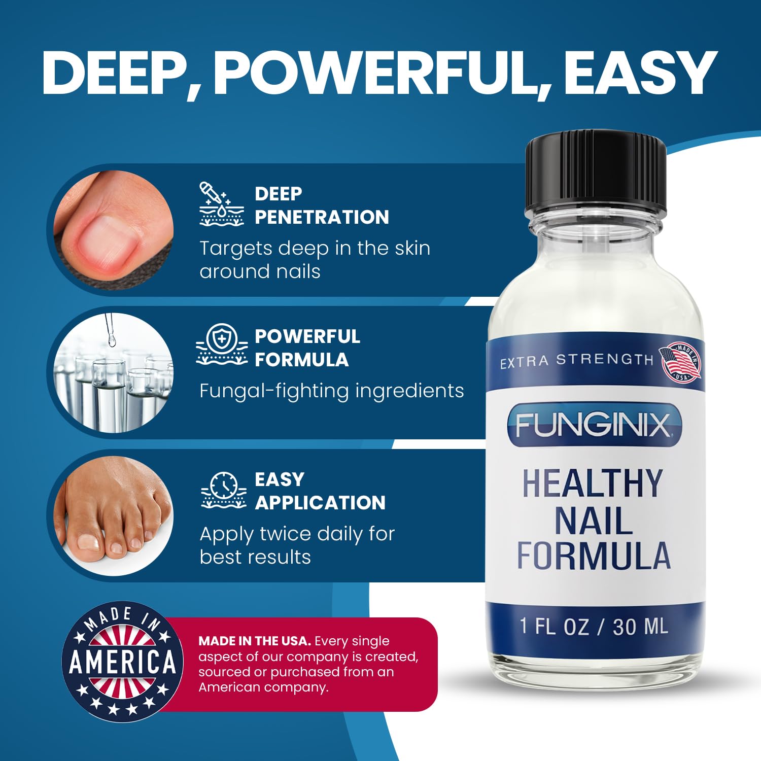 FUNGINIX Toenail Fungus Treatment - Extra Strength - Nail Fungus Treatment & Athletes Foot Solution - Antifungal Liquid Solutio