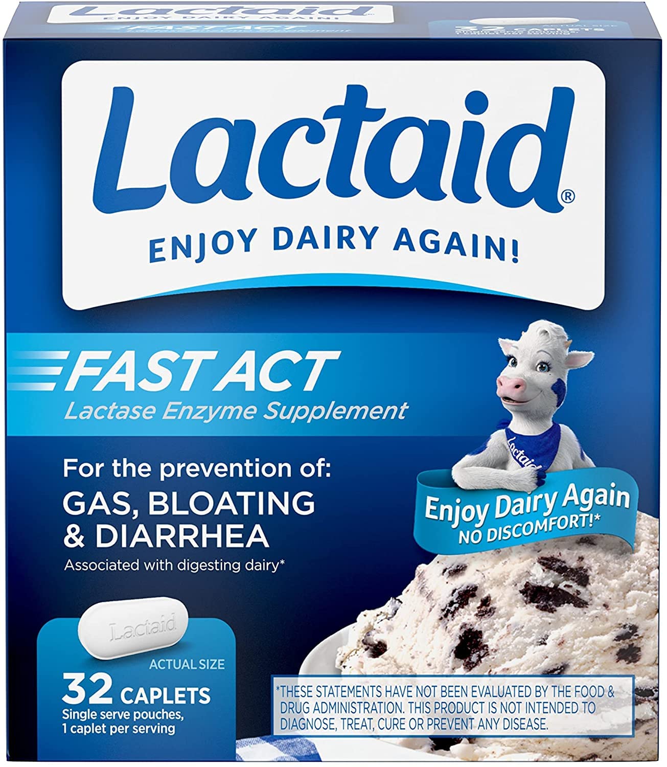 LACTAID CAPLETS Fast ACT 32 caplets (2 Pack)