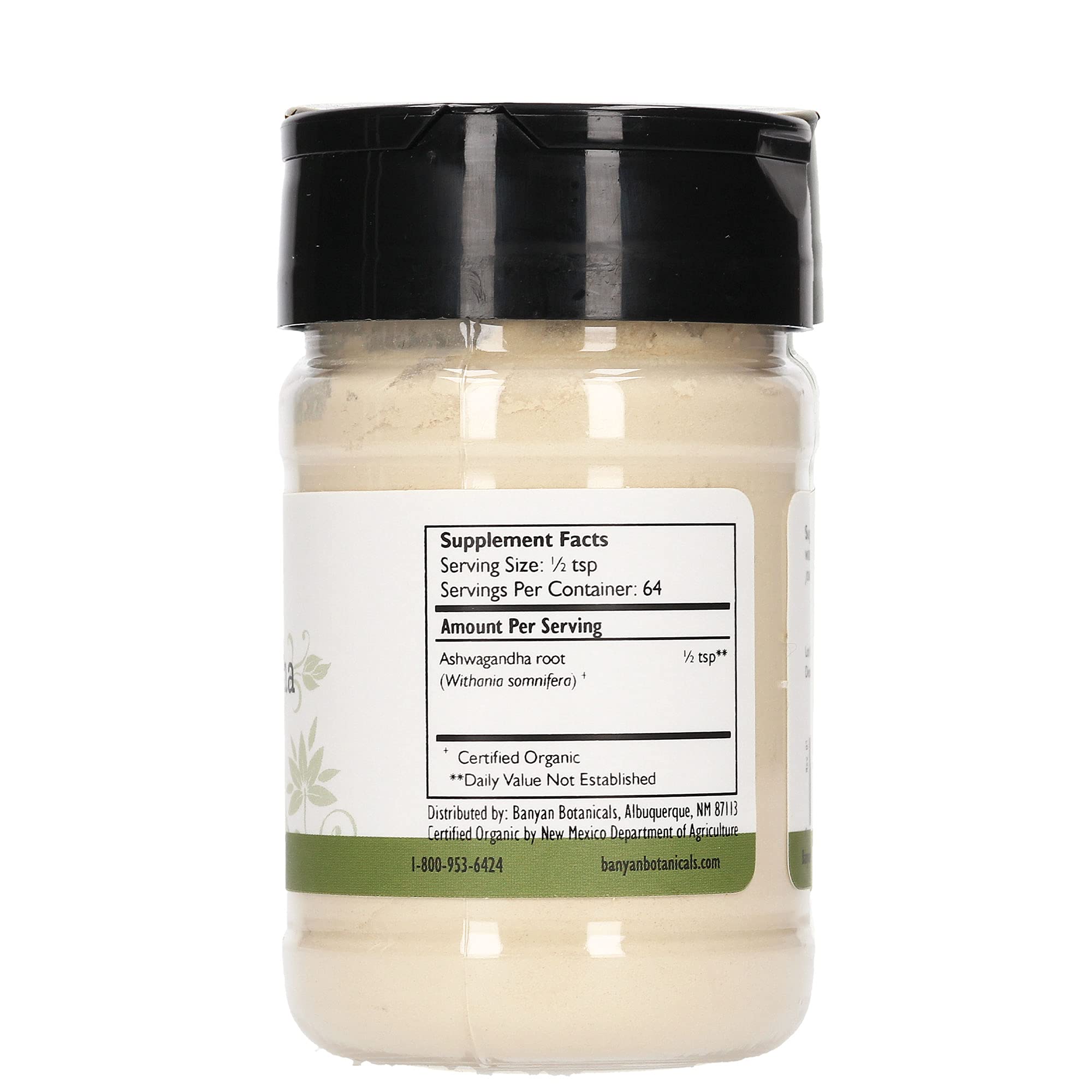 Banyan Botanicals Organic Ashwagandha Powder - Withania somnifera - for Vitality, a Healthy Immune System, Stress Relief, More*