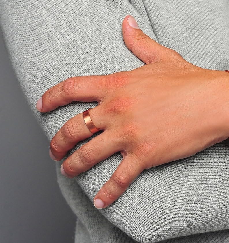 Earth Therapy - Elegant Women or Mens Ring Band in Solid Copper | Magnetic Therapy Ring by Earth Therapy (1)