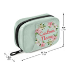 Custom Pill Box 7 Day Pill Case Bag Christmas Flower Personalized Name Travel Pill Organizer Bag with Zipper Portable Weekly Cas