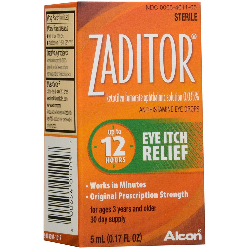 Zaditor Eye Itch Relief Antihistamine Eye Drops - 0.17 fl oz, Pack of 2