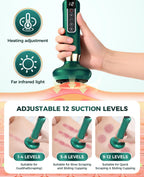 Uojojop Intelligent Handheld Massage Tool for Anti - Cellulite, Electric Cupping Device with 12 Suction Modes. This Fat Remover