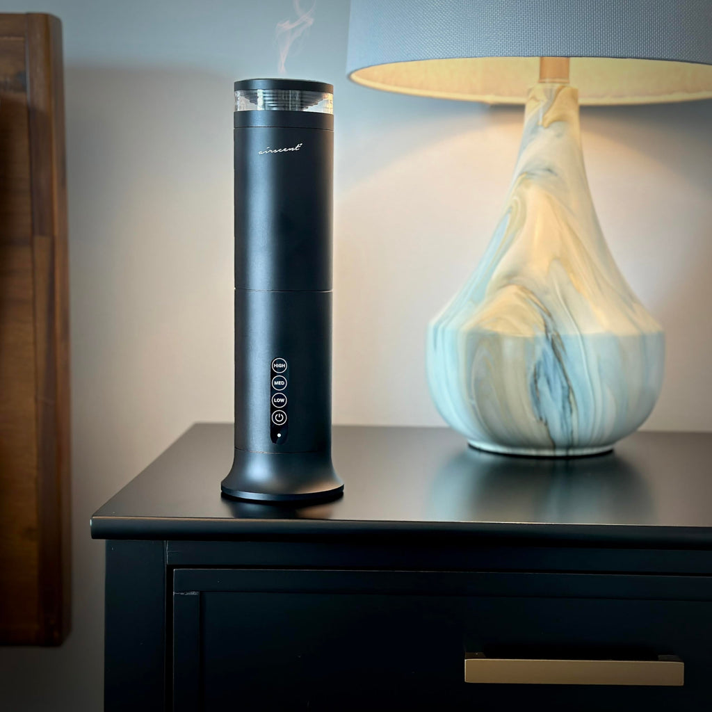 The AirScent Wireless Essential Oil Diffuser - Waterless Diffuser for Aromatherapy Oils - 100mL Capacity - 1000 Sq Ft Coverage -