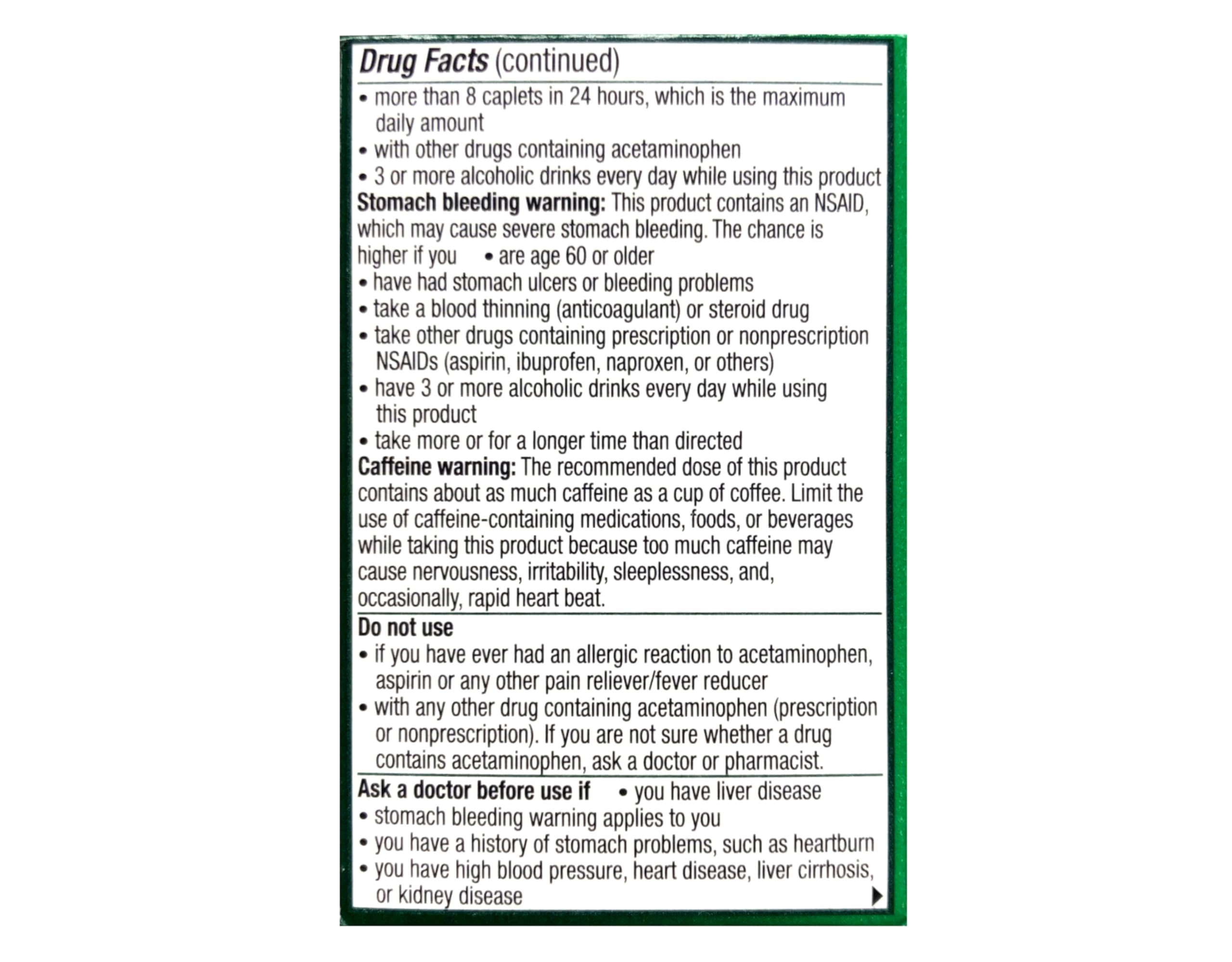 Excedrin Extra Strength - 24 Caplets, Pack of 2
