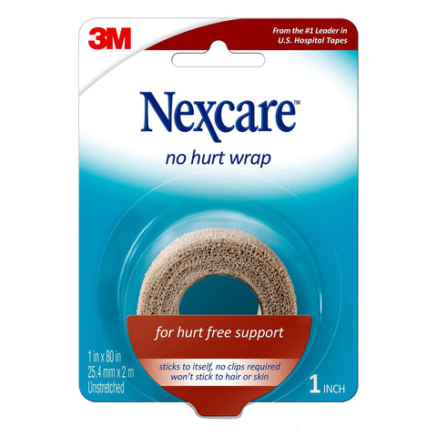 Nexcare No Hurt Wrap, 1 in x 80 in, Unstretched