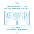 QuickChange Mens Incontinence Wrap, Maximum Absorbency Catheter Alternative for Males with Reduced Mobility. Fits Inside Diaper