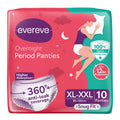 Evereve Period Panty For Girls & Women, (XlXxl), 10 Pcs, 360 Degree Coverage, 0% Leaks, High Absorbency For Heavy Flow, Materni
