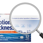 HealthA2Z Motion Sickness Relief | Dimenhydrinate 50mg | Antiemetic | Prevents Nausea, Vomiting & Diziness | for Children & Adul