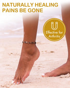 Feraco Copper Ankle Bracelet for Women, 99.99% Pure Copper Magnetic Anklet with 3500 Gauss Neodymium Magnet, Adjustable Jewelry