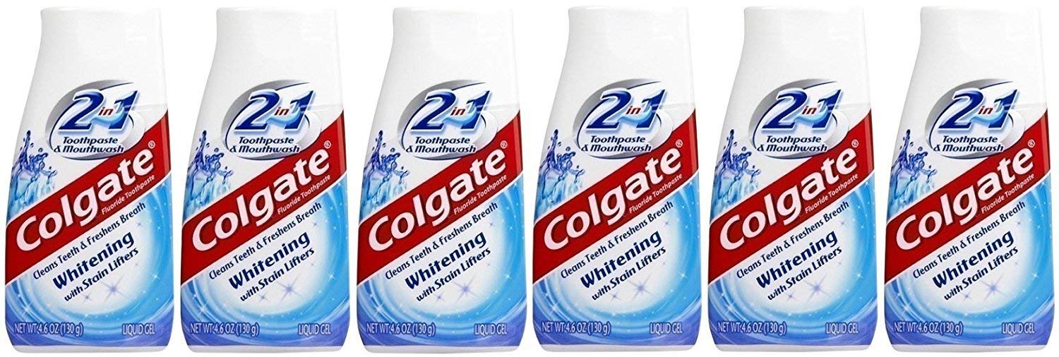 Colgate 2-in-1 Whitening With Stain Lifters Toothpaste 4.60 oz (Pack of 8)